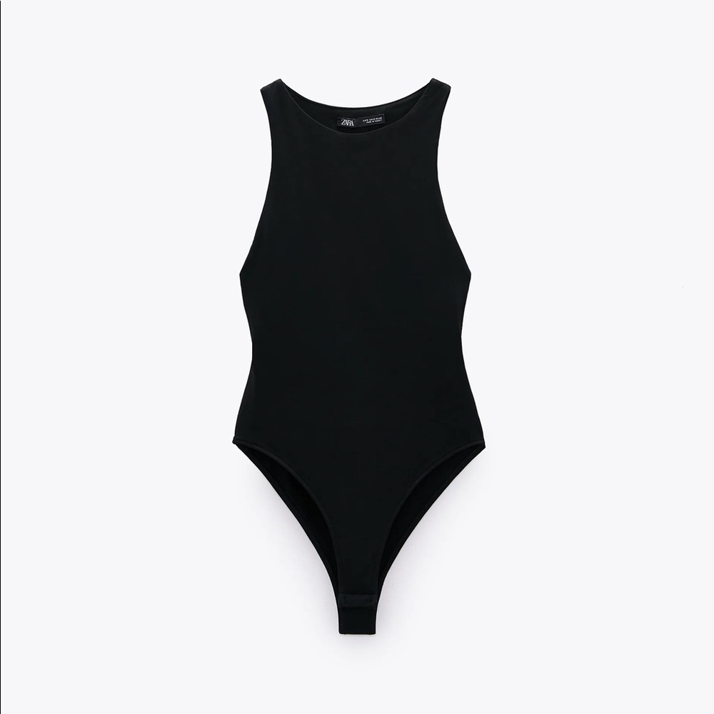 Zara black halter bodysuit